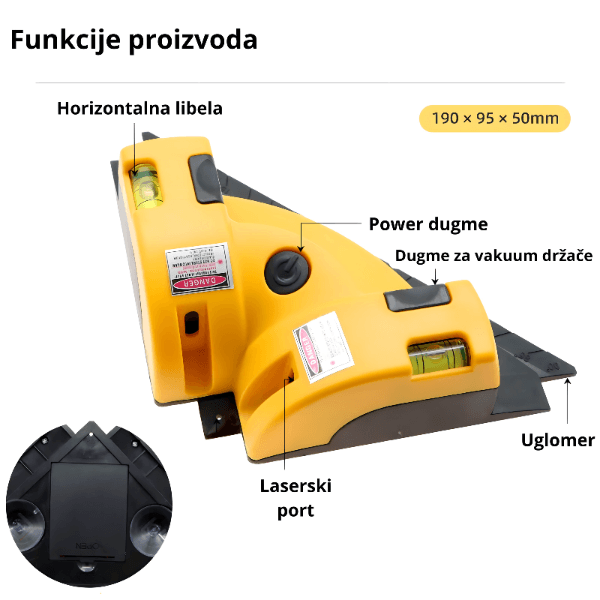 Laserski nivelator - uređaj za određivanje ugla